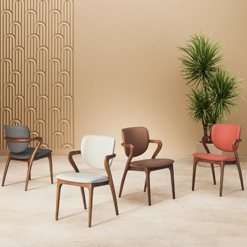 Chaises avec accoudoirs : être à table comme dans un fauteuil