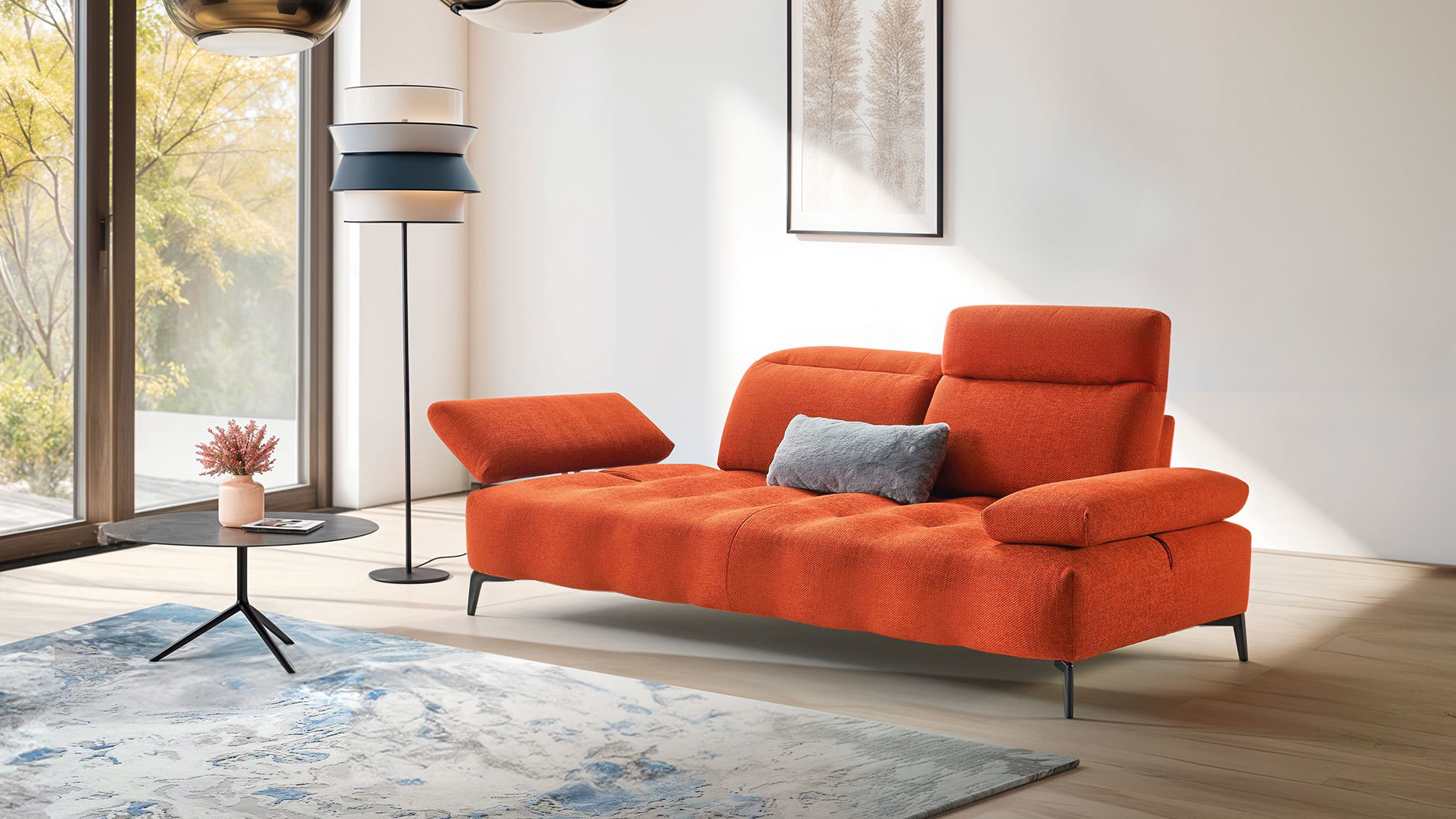 Canapé orange ASPEN