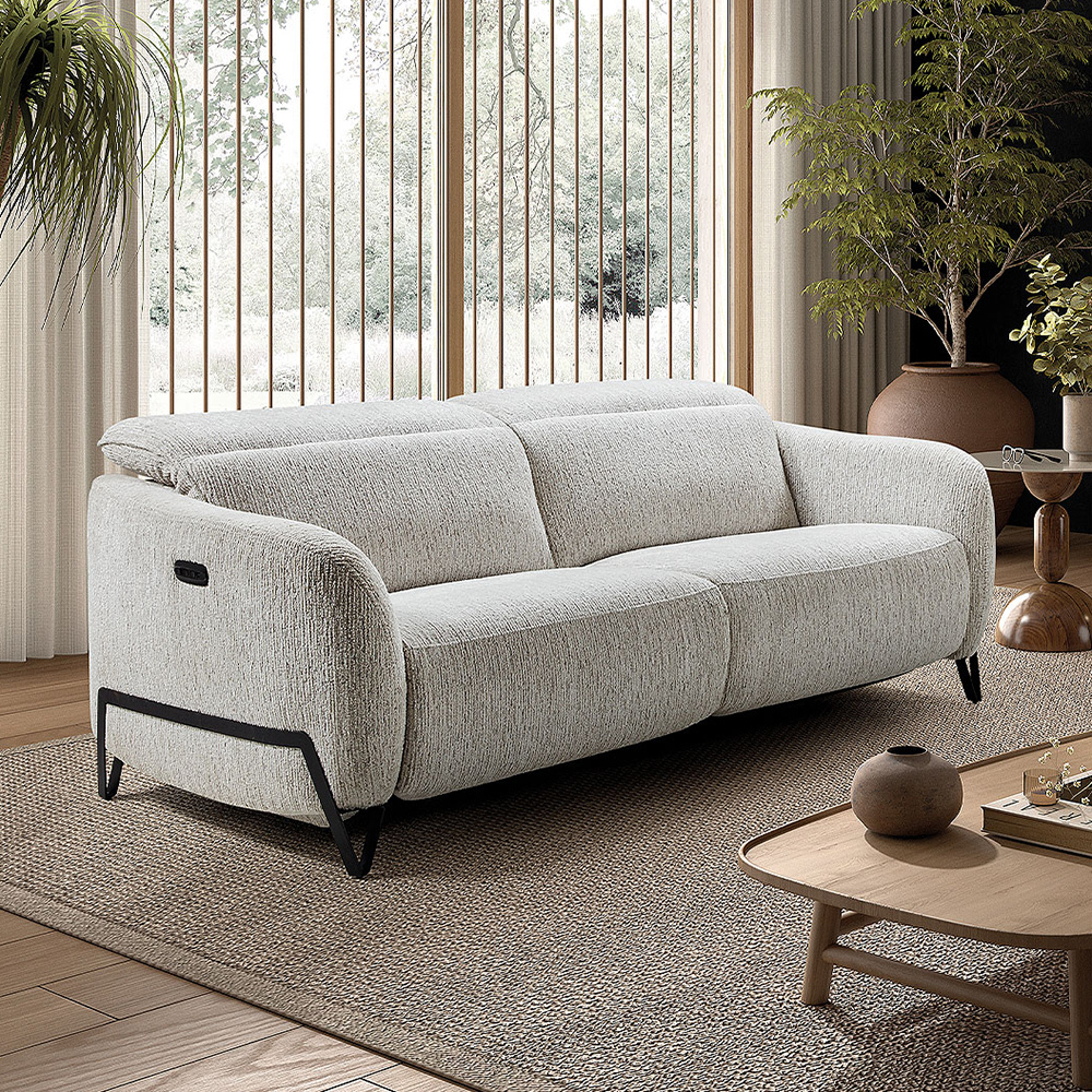 Canapé 3 places 2 relax électriques