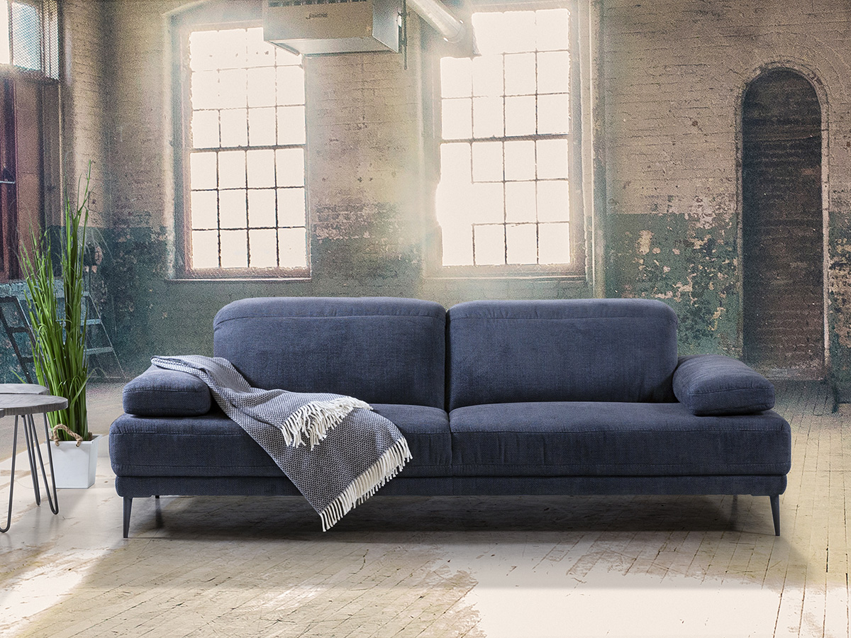 Canapé 3 places manchettes et têtières articulées