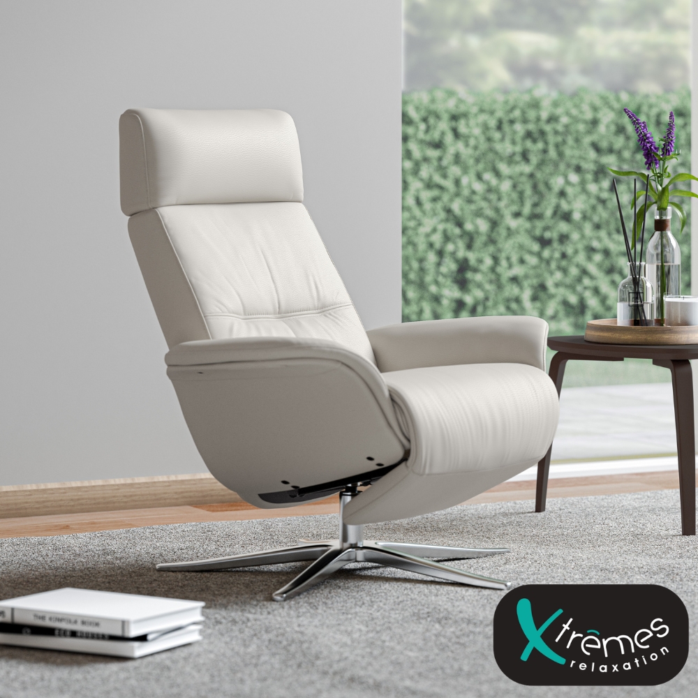 Fauteuil pivotant inclinable repose-pieds électrique