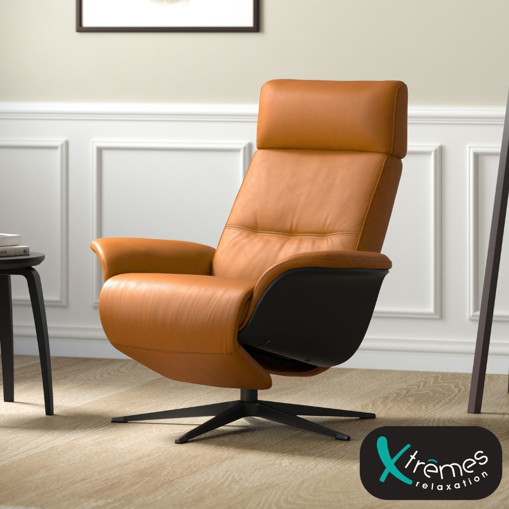 Fauteuil pivotant inclinable repose-pieds électrique