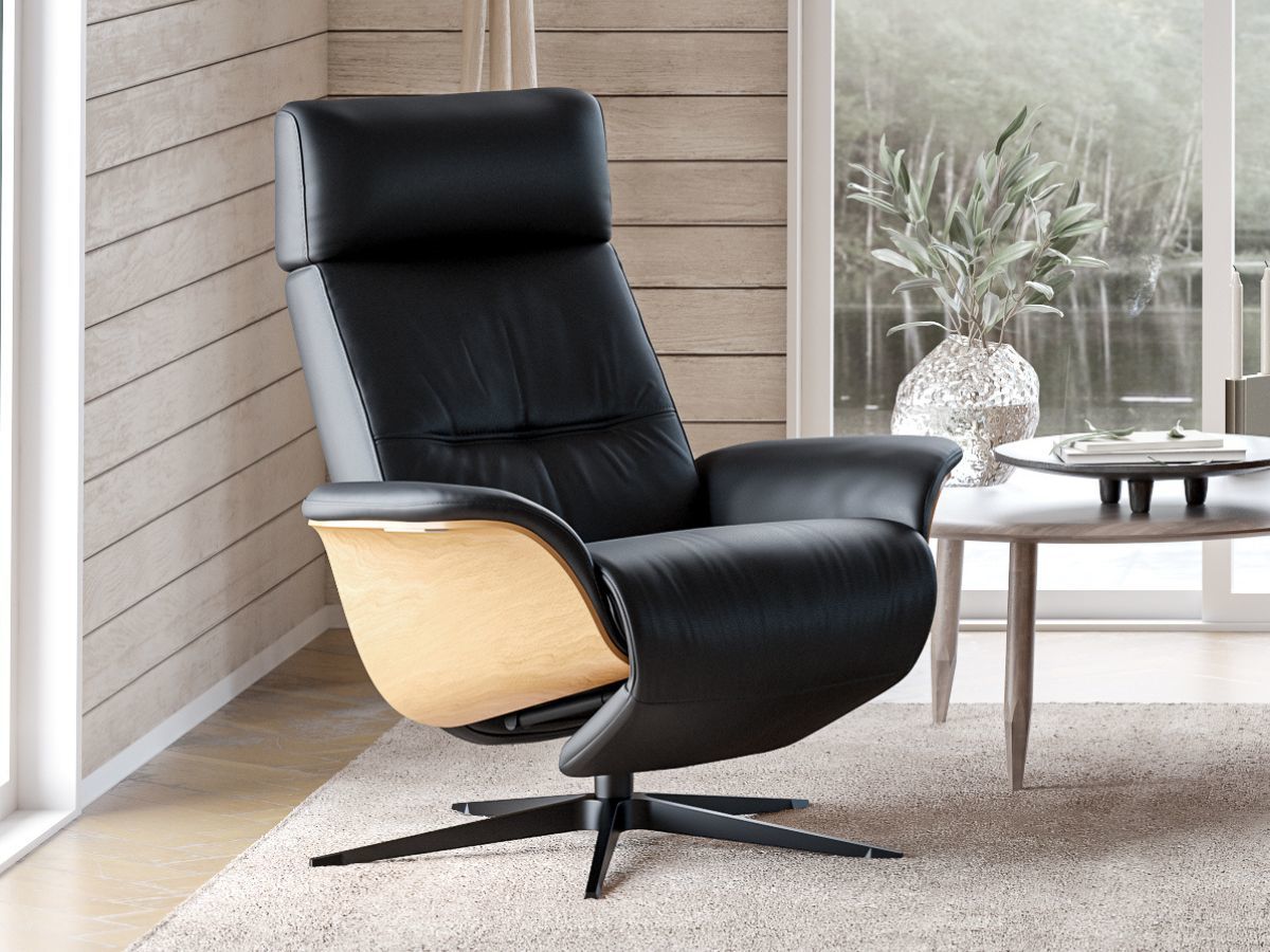 Fauteuil pivotant inclinable repose-pieds éléctrique
