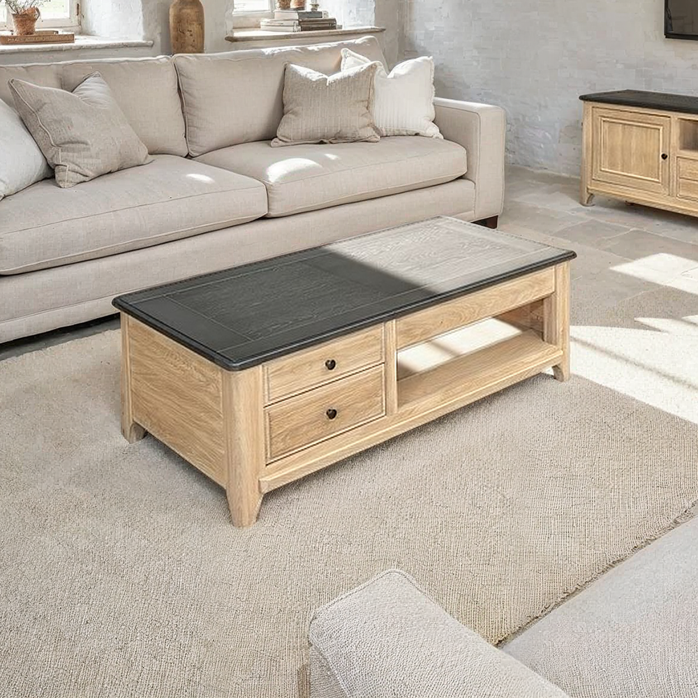 Table basse relevable 1 tiroir