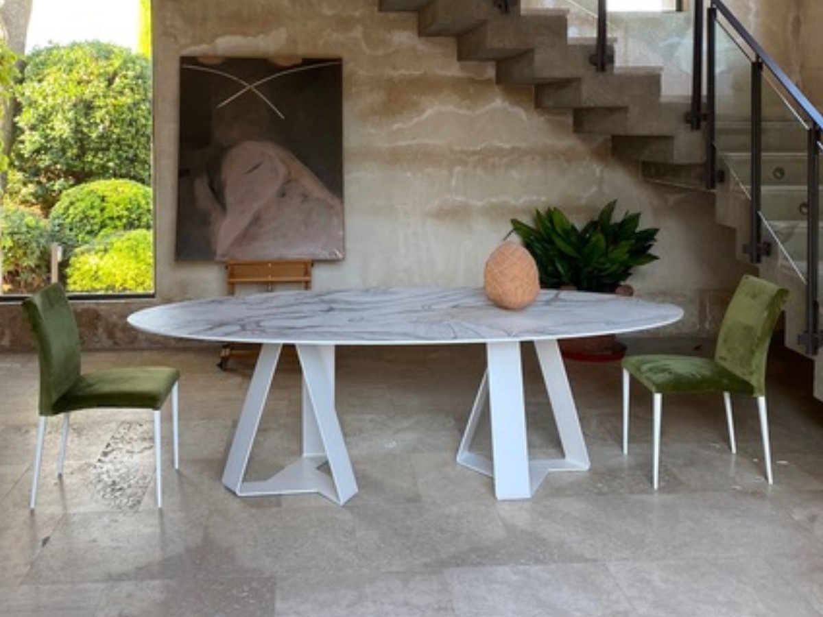 Table céramique ovale