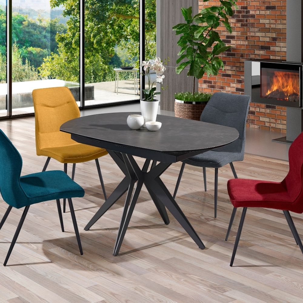 Table ovale extensible