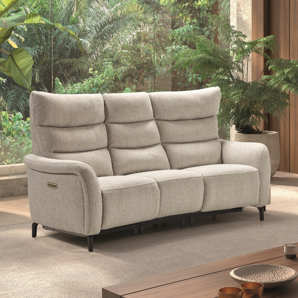 Canapé 3 places 2 relax électriques