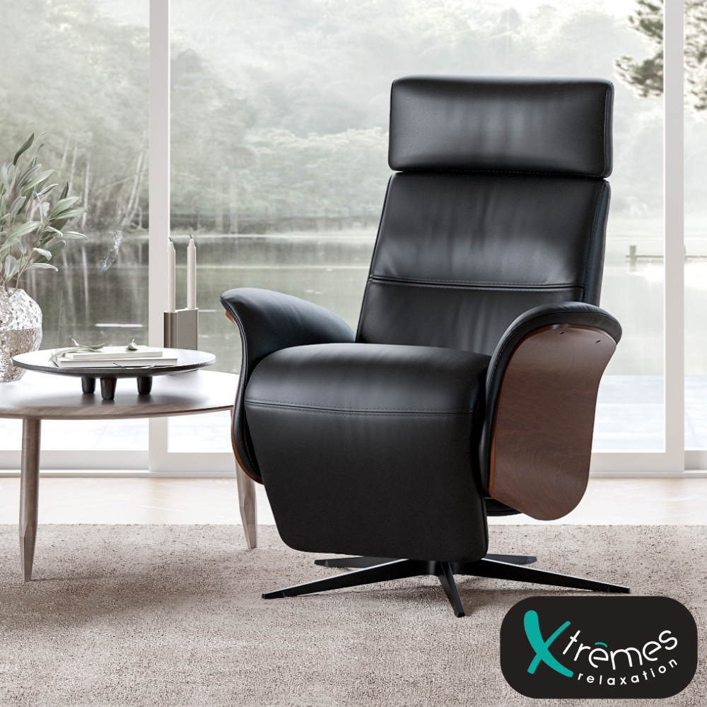 Fauteuil pivotant inclinable repose-pieds manuel
