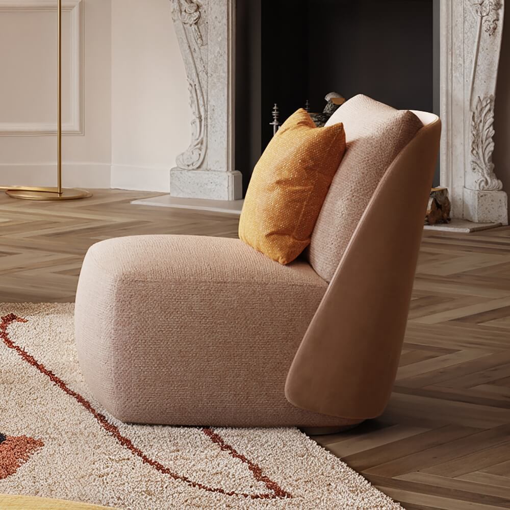 Fauteuil pivotant en tissu HUGO