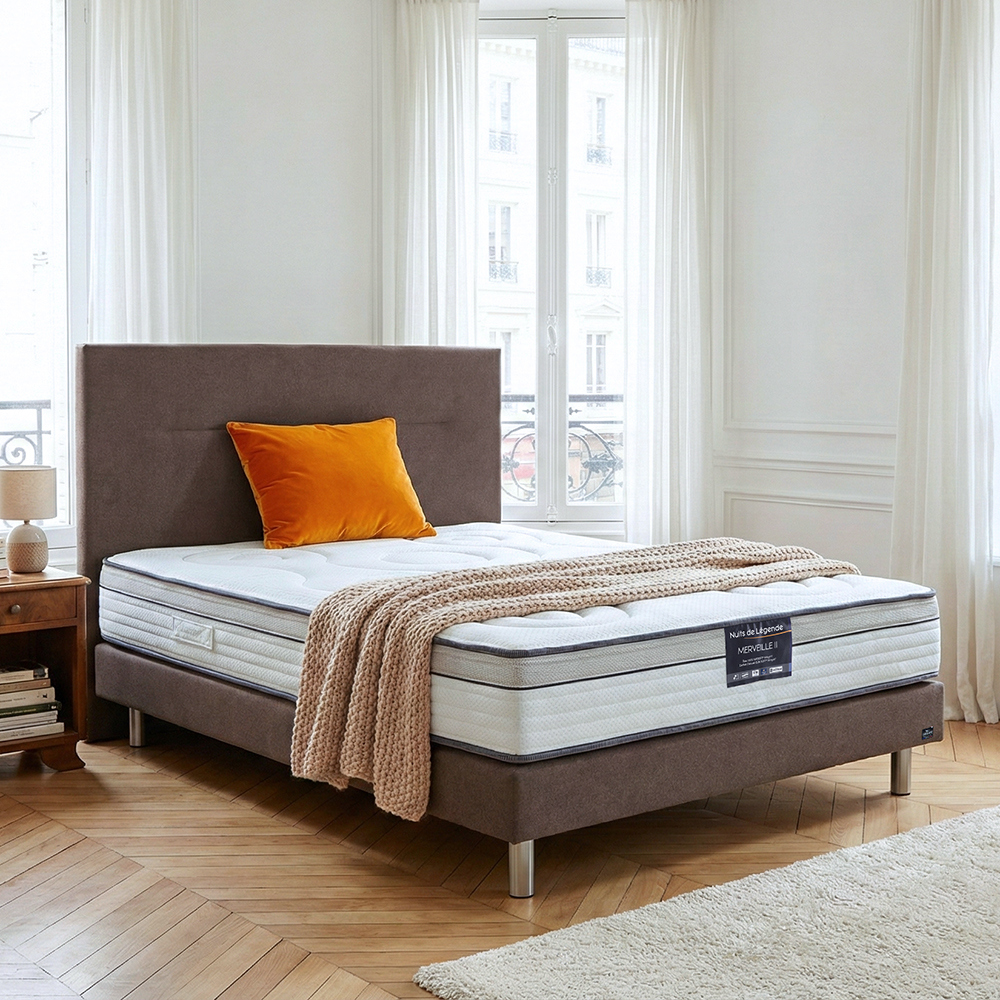 Matelas à ressorts + mémoire de forme