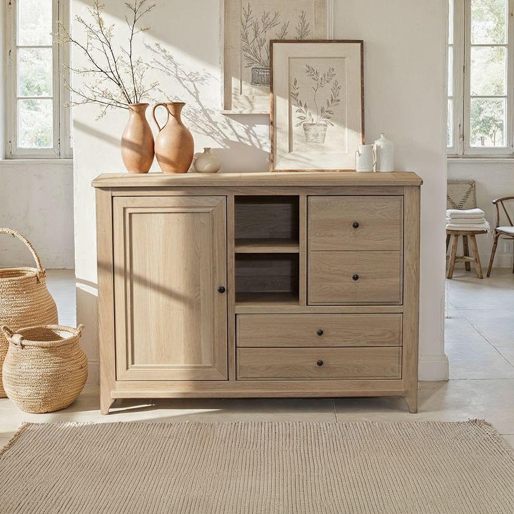 Meuble d’appui 2 portes 2 tiroirs 1 niche