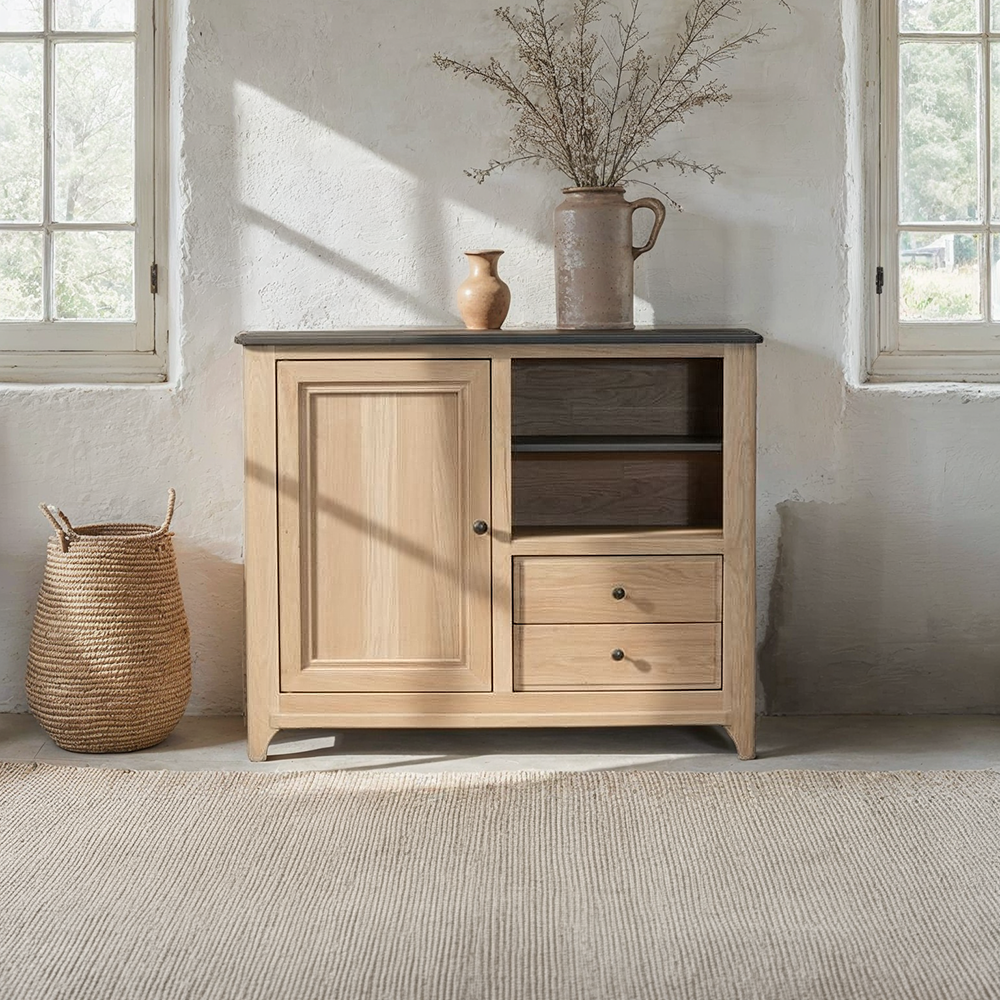 Meuble d’entrée 1 porte 2 tiroirs 1 niche