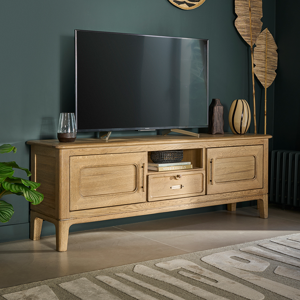 Meuble TV 2 portes 1 tiroir 1 niche