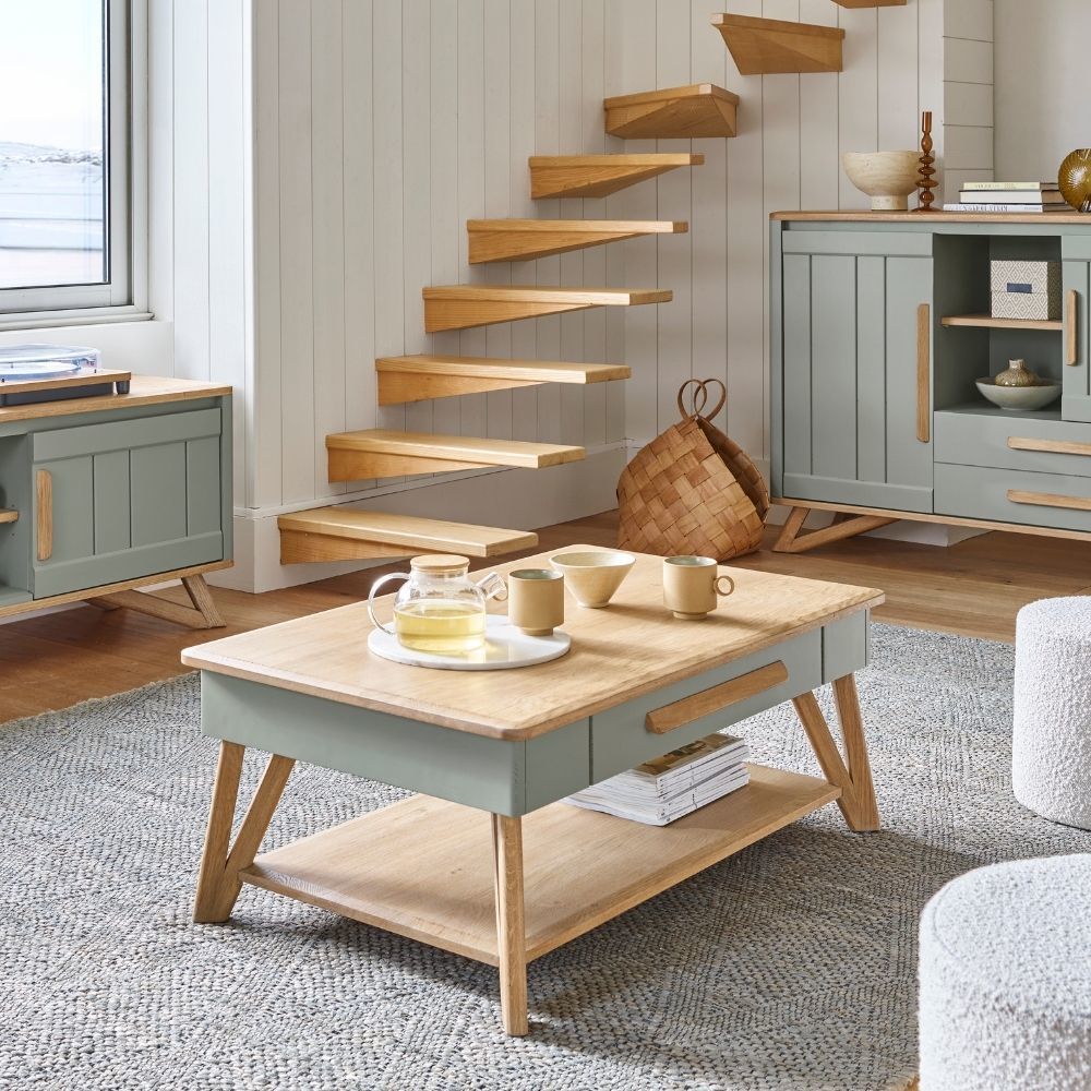 Table basse plateau relevable