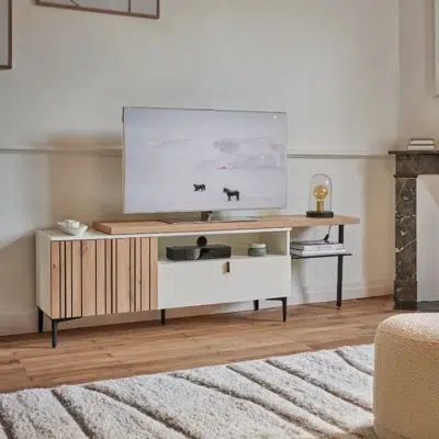 Le meuble TV avec rangements, pour un salon toujours bien organisé