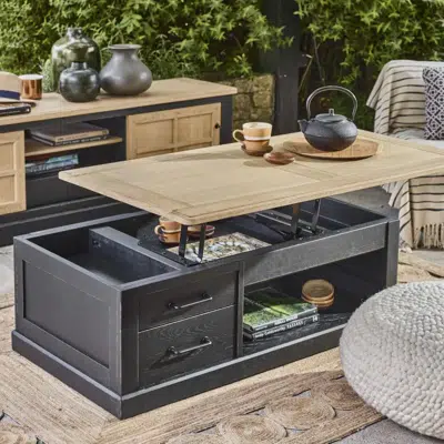 Coup de cœur pour la table basse plateau relevable