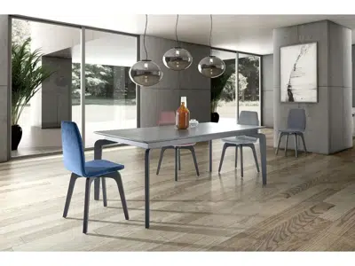Table extensible céramique pieds métal