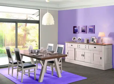 Table rectangulaire extensible tréteaux