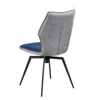 Chaise pivotante tissu et velours