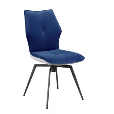 Chaise pivotante tissu et velours