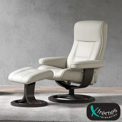 Fauteuil pivotant et pouf