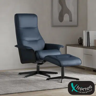 Fauteuil pivotant et pouf