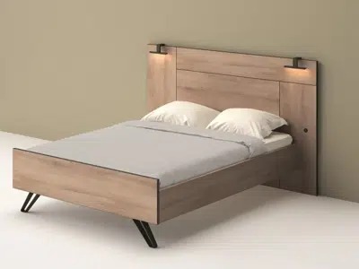 Lit couchage 140x190 avec 2 liseuses + USB