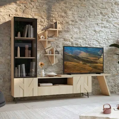 Meuble TV 2 portes 1 tiroir