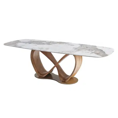 Table ovale en céramique
