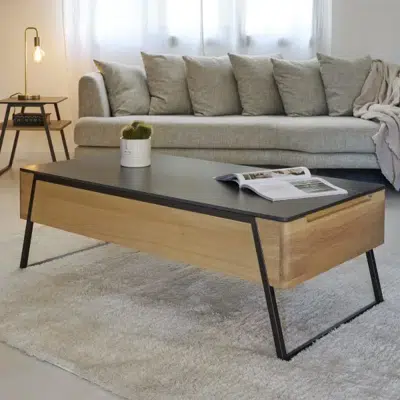 Table basse céramique plateau relevable