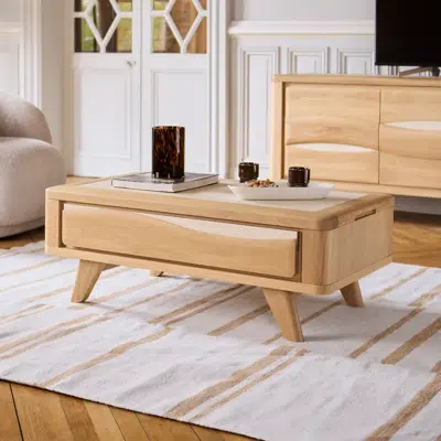 Table basse plateau relevable