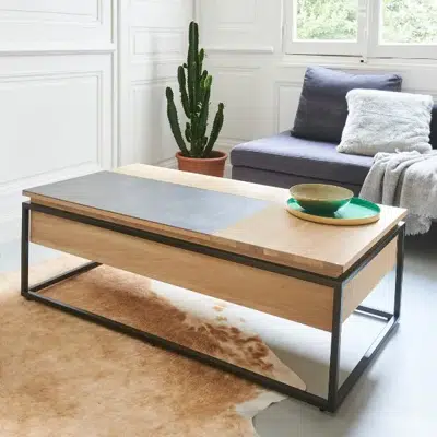 Table basse plateau relevable