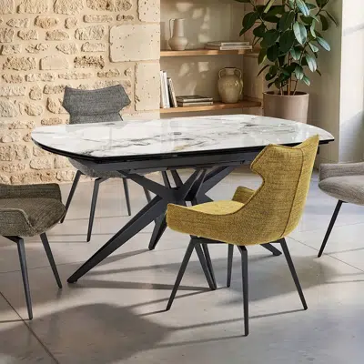 Table ovale extensible