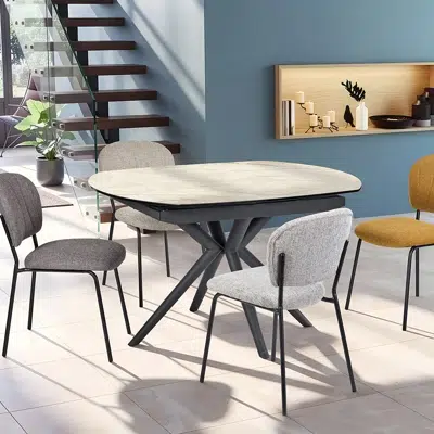 Table ovale extensible