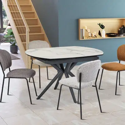 Table ovale extensible