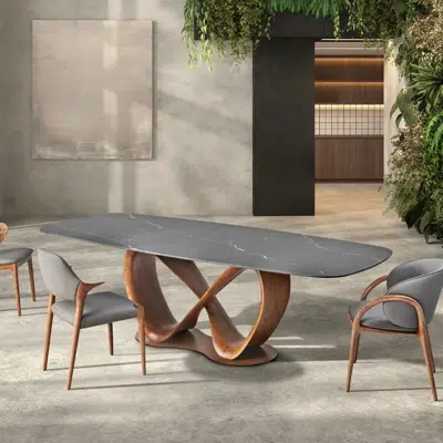 Table ovale en céramique