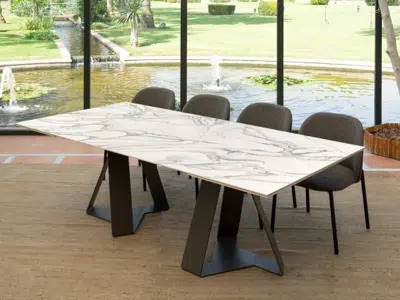 Table céramique ovale