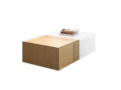 Table basse rectangulaire avec coffre de rangement