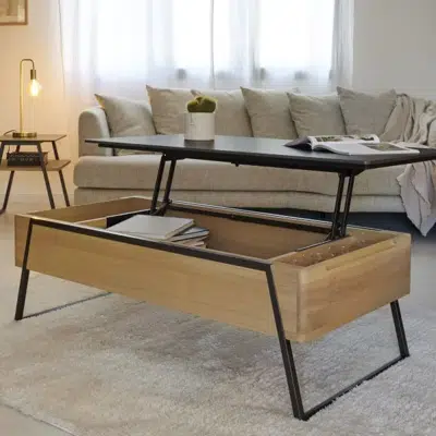 Table basse céramique plateau relevable