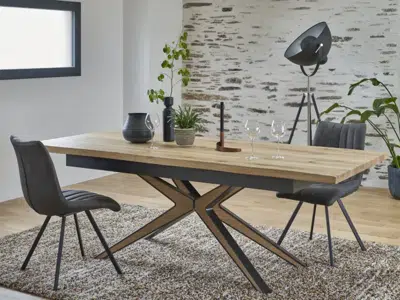 Table de repas rectangulaire extensible