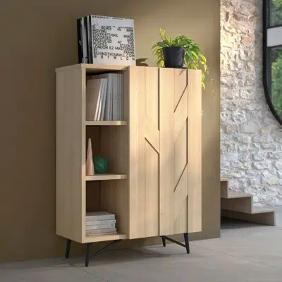 Vaisselier 1 porte 3 niches