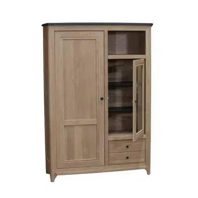Vitrine 2 portes 2 tiroirs 1 niche